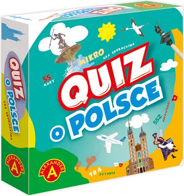 Zdjęcie produktu dla ALEXANDER Quiz O Polsce kieszonkowa gra edukacyjna 2864
