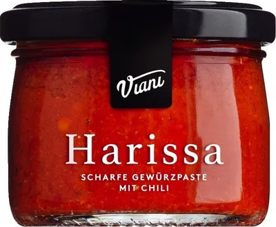 Produktbild von Harissa, Gewürzpaste nach nordafrikanischer Art, 100 g, Viani