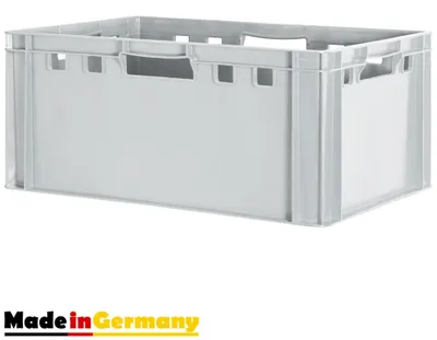 Produktbild von Fleischkiste E3 Fleischkiste Grau Fleischerkiste Fleischkisten Kiste Fleischkiste Eurobox Lebensmittelecht 60 x 40 Metzgerkiste Auswahl Kingpower, Anzahl:1