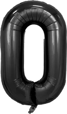 Immagine prodotto di Palloncino in foil numero 0, circa 100 cm, nero