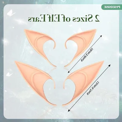 Set aus 6 Paar Elfenohren für Erwachsene, weiche Pixie-Elfenohren für Cosplay, Halloween und Karnevalsdekorationen