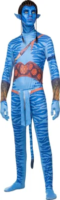 Immagine prodotto di Costume da guerriero tribale blu per uomo taglia: XL