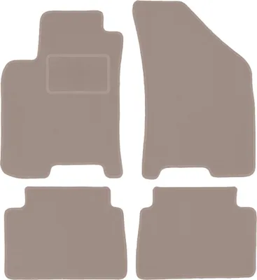 Zdjęcie produktu dla Welurowe dywaniki samochodowe do Chevrolet Lacetti hatchback, sedan (2003-2012) - beżowe dywaniki podłogowe LUX komplet (4 szt.)