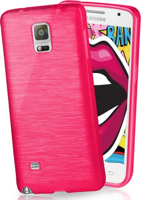 Produktbild von moex® Brushed Case kompatibel mit Samsung Galaxy Note 4 - Hülle aus Silikon, Pink