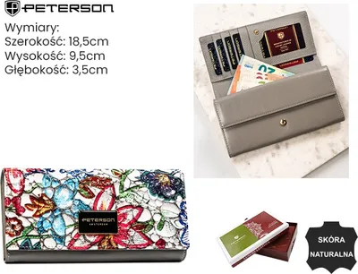 Produktbild von Peterson Portemonnaie aus Leder für Frauen Allima mehrfarbig One size