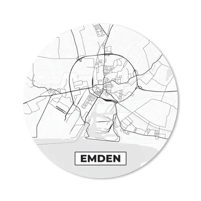 Produktbild von MuchoWow® Mauspad Mousepad Emden - Karte - Stadtplan - Wegbeschreibung 30x30 cm - Mousepads - Maus Mat - Pad - Mausunterlage - Tischunterlage - Schreibtischmatten