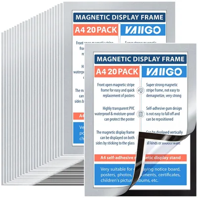 Immagine prodotto di Elzusha - Set di 20 liste magnetiche autoadesive formato A4