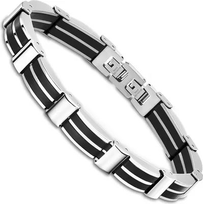 Produktbild von Lotus Style Armband Edelstahl LS1878-2/3 silber schwarz Herren JLS1878-2-3