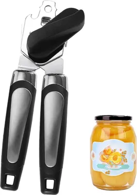 Obrázek produktu pro Praktický nerezový otvírák na konzervy 3 v 1 pro bezpečné otevírání konzerv – ergonomický design