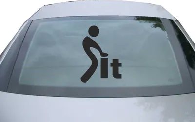 Produktbild von Indigos UG - Aufkleber Heckscheibe & Motorklappe DE6458 - schwarz - 600x428 mm - It - Auto Scheiben Fenster Heckklappe Tuning Racing JDM - Die cut