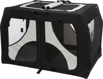 Produktbild von TRIXIE Hundebox Vario Double - schwarz/grau - 91 × 60 × 61/57 cm