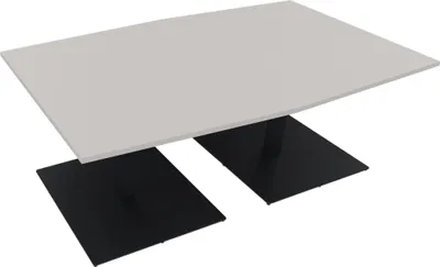 Produktbild von Bespr.ti. Tonneau Tellerfuß Quadrat B2000xT1000/1100xH720 an/Lichtgrau