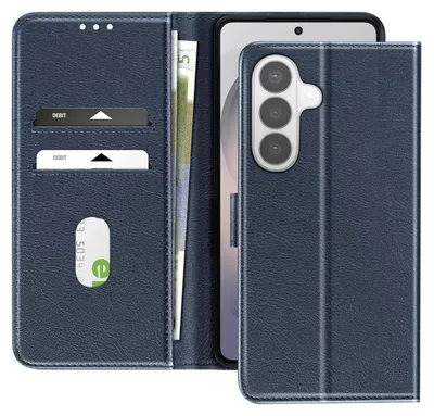 Image de Avizar, étui portefeuille Chesterfield avec fonction support pour Galaxy S26 Plus, bleu
