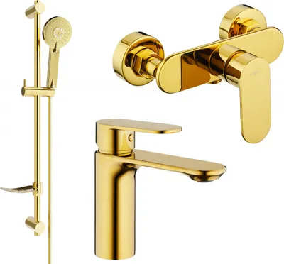Produktbild von Mexen Milo DF40 Brausegarnitur, Gold - 71304DF40-50