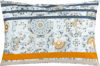 Obrázok produktu pre Bavlnenný vankúš - 40x60 cm - sivý, oranžový
