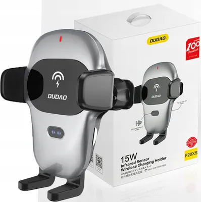 Obrázek produktu pro Dudao F20xs Držák do auta s bezdrátovým nabíjením 15 W, šedý