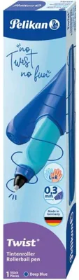 Produktbild von Pelikan Twist, Drehender versenkbarer Stift, Blau, Blau, Beidhändig, 1 Stück(e)