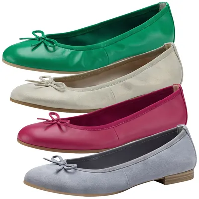 Produktbild von Tamaris Damen Ballerina Leder Schleife runde Form 1-22116-20, Größe:38 EU, Farbe:Beige