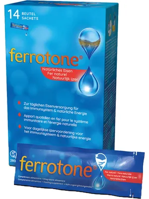 Produktbild von FERROTONE Eisen Beutel 14X20ml PZN 08800993