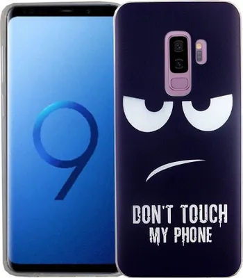 Produktbild von Handy Hülle für Samsung Galaxy S9+ Dont Touch My Phone Blau Smartphone Cover Bumper Schale Etuis