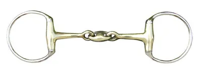 Zdjęcie produktu dla Podwójnie ujeżdżony oliwkowy bit 16 mm wykonany z argentanu, rozmiar: 65 mm / 155 szerokości