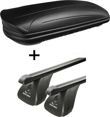 Obrázek produktu pro Střešní box VDPMAA320 320 l, uzamykatelný, matně černý + ocelové střešní nosiče Aurilis VDP kompatibilní s Mercedesem CLASSE C Coupé (C205) (2 dveře) od roku 2016