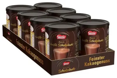 Zdjęcie produktu dla Najlepsza gorąca czekolada Nestlé, opakowanie zawierające 8 sztuk (8 puszek po 250 g)