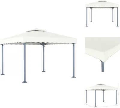 Immagine prodotto di vidaXL Gazebo 300 x 300 cm in alluminio crema - Gazebo e tende per feste