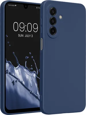 Produktbild von kwmobile Handyhülle für Samsung Galaxy A17 4G / 5G Hülle - weiche Silikon Case metallisch schimmernd - Schutzhülle Cover - Metallic Blau