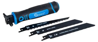 Obrázek produktu pro GEKO Ruční držák pilových plátků pily ocasky + 3 plátky 150 mm G33116