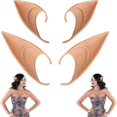 Produktbild von 2 Paar Latex Elfen Ohr Pixie Kostüme - Cosplay - Halloween Weihnachten Party
