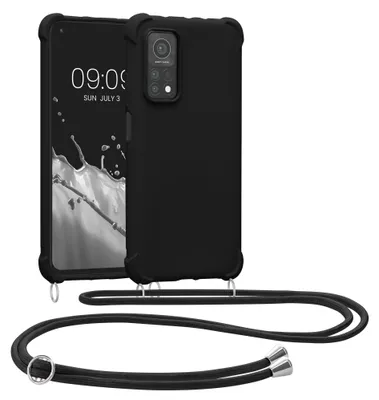 Produktbild von kwmobile Necklace Case kompatibel mit Xiaomi Mi 10T / Mi 10T Pro Hülle - Cover mit Kordel zum Umhängen - Silikon Schutzhülle Schwarz