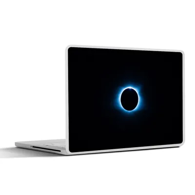 Obrázok produktu pre Nálepka na notebook - 17 palcov - Úplné zatmenie Slnka s odtieňmi modrej
