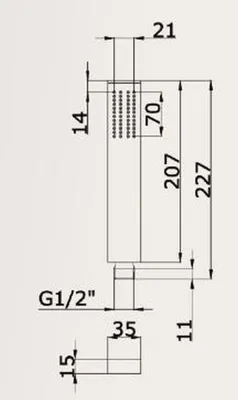 Produktbild von Demm Antikalk-Handbrause Razor Ausführung: chrom 326, PC13424.C