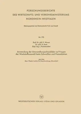 Immagine prodotto di Anwendung der Umwandlungsschaubilder auf Fragen der Werkstoffauswahl beim Schweißen und Flammhärten