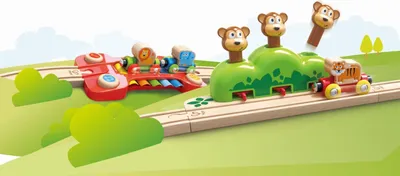 Immagine prodotto di HAPE Treno rompicapo in legno arcobaleno E3825A