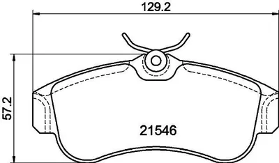 Produktbild von HELLA Bremsbeläge Satz Vorne Bremsklötze für NISSAN ALMERA II Hatchback (N16) 8DB 355 018-011