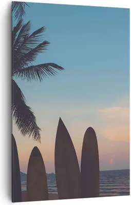 Produktbild von Bild auf Leinwand - Leinwandbild - Einteilig - Strand Meer Palme - 80x120cm - Wand Bild - Wanddeko - Wandbilder - Leinwanddruck - Wanddekoration - Leinwand bilder - Wandbild - PA80x120-4080