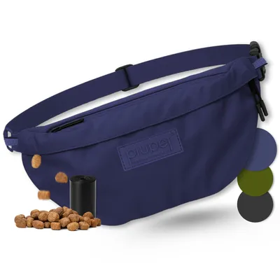 Produktbild von PiuPet® Leckerlitasche für Hunde I Wasserdichte Gassitasche Hunde mit 3 Reißverschlussfächern I 2-in-1 Bauchtasche I herausnehmbare Innentasche