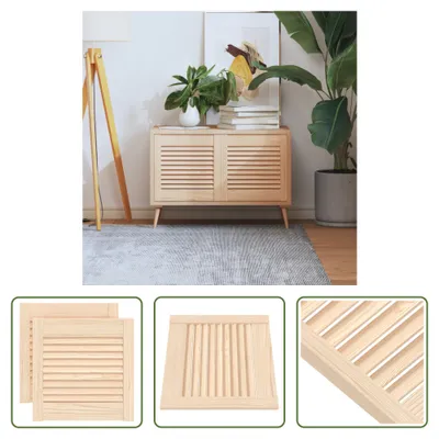 Obrázek produktu pro The Living Store šatní dveře s lamelovým designem 2 ks 39,5x39,4 cm masiv
