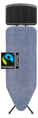 Produktbild von Brabantia Bügelbrett C, Ärmelbügelbrett, Baumwolle, Dampfbügeleisen, Schwarz, Blau, Einfarbig, Blau