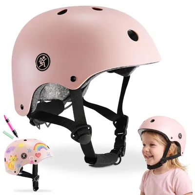 Produktbild von HyperMotion HYP77 Kinderhelm - Kinderfahrradhelm mit verstellbarem Kopfumfang 46-56 cm - Schutzhelm für Fahrrad, Roller & Skateboard, Größe S