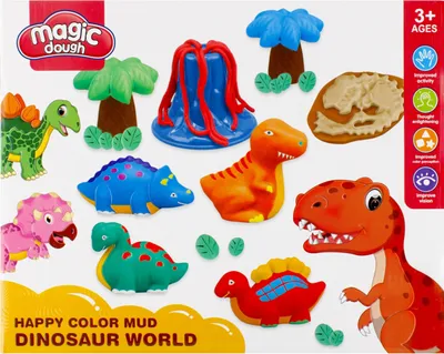 Produktbild von Dinosaurier Kunststoffmasse mit Zubehör Dino 3+ MEGA CREATIVE