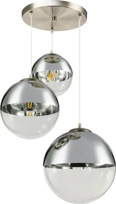 Produktbild von LED Hängeleuchte, 3-Flammig, Glas Kugeln, Chrom, D 51 cm