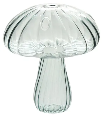 Produktbild von Mini-Pilzvase, bunte transparente Glasvase für Hydrokultur, Blumenvase für Pflanzenpräsentation, Heimdekoration |
