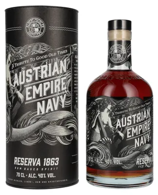 Produktbild von Austrian Empire Navy RESERVA 1863 Rum Based Spirit 40% Vol. 0,7l in Geschenkbox