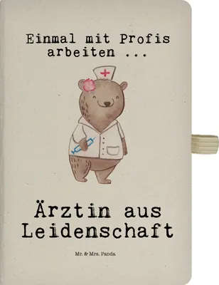Produktbild von Mr. & Mrs. Panda Kladde Ärztin Leidenschaft - Transparent - Geschenk, Arztpraxis, Beruf, Notizbuch DIN A5, Reisetagebuch, Lustig, Hausärztin, Spruch, Krankenhaus, Journal