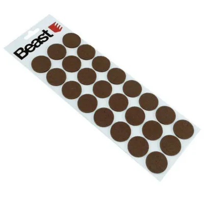 Image de Patins autocollants en feutre Patins pour meubles 24 pièces rondes noir 28mm - Protection de sol pour meubles