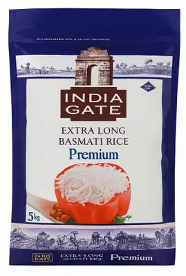 Zdjęcie produktu dla Ryż basmati India Gate Premium 5 kg – długoziarnisty sypki aromatyczny