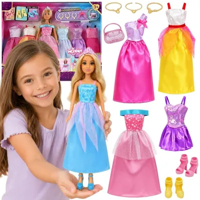 Obrázok produktu pre Woopie Royal Set 5 spoločenských šiat s doplnkami a bábikou